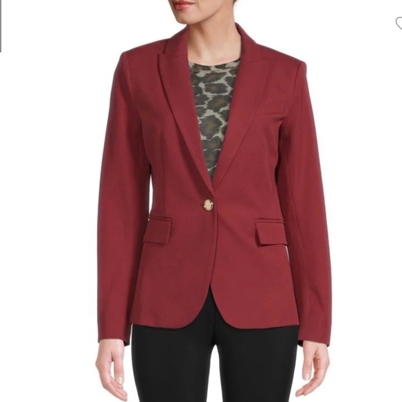 10 Crosby Derek Lam Jackets & Blazers - DEREK LAM 10 CROSBY Allie Single Breasted Blazer, Merlot, Size 16, Like-new!